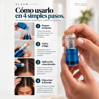 Sistema de microinfusión capilar para la caída del cabello